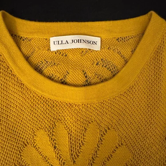 Ulla Johnson Jacquard Goldenrod Sweater XS NWOT - Picture 2 of 2